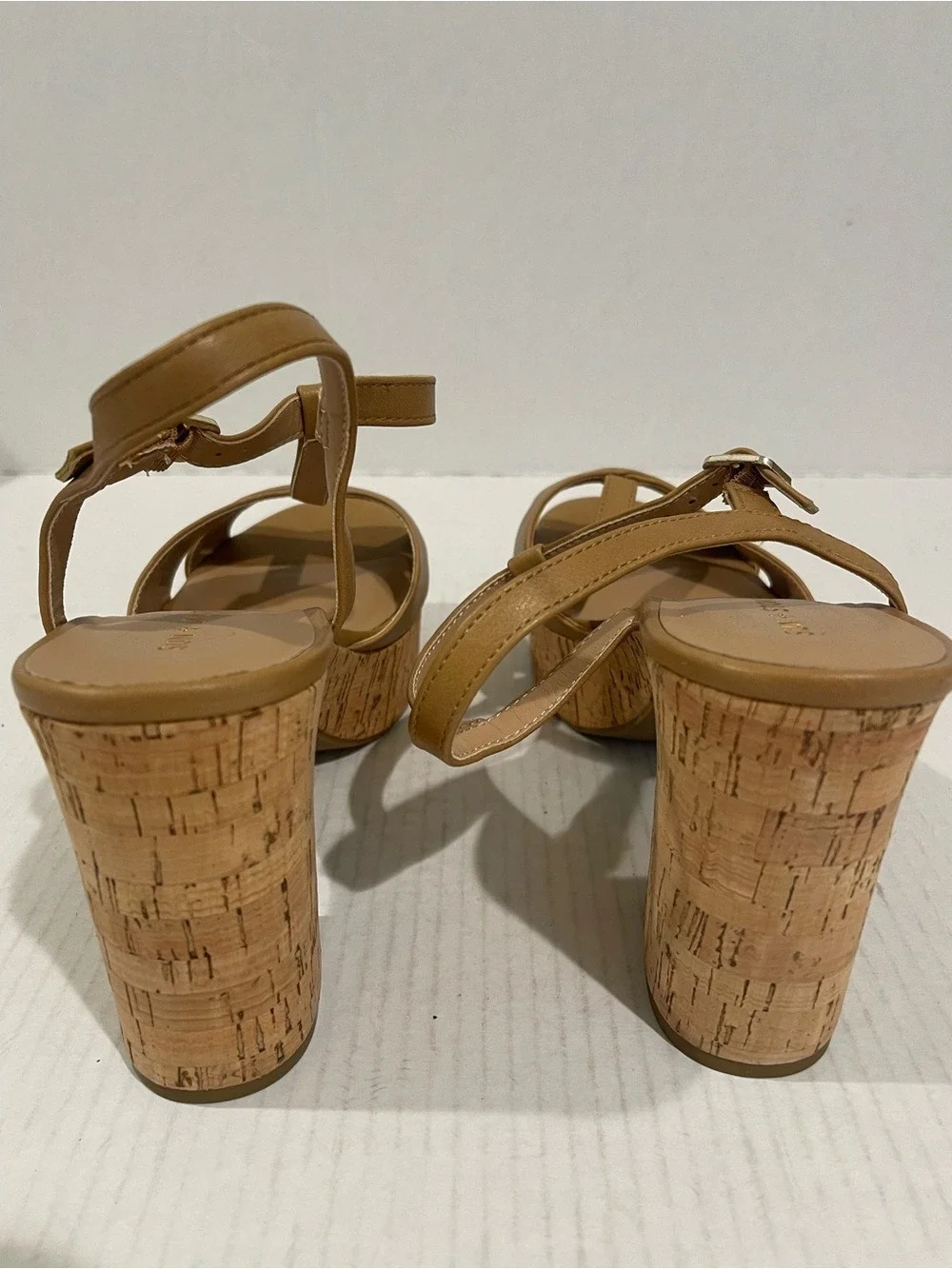 Women’s Sun + Stone Tan Cork Platform Sandals Size 11 US!